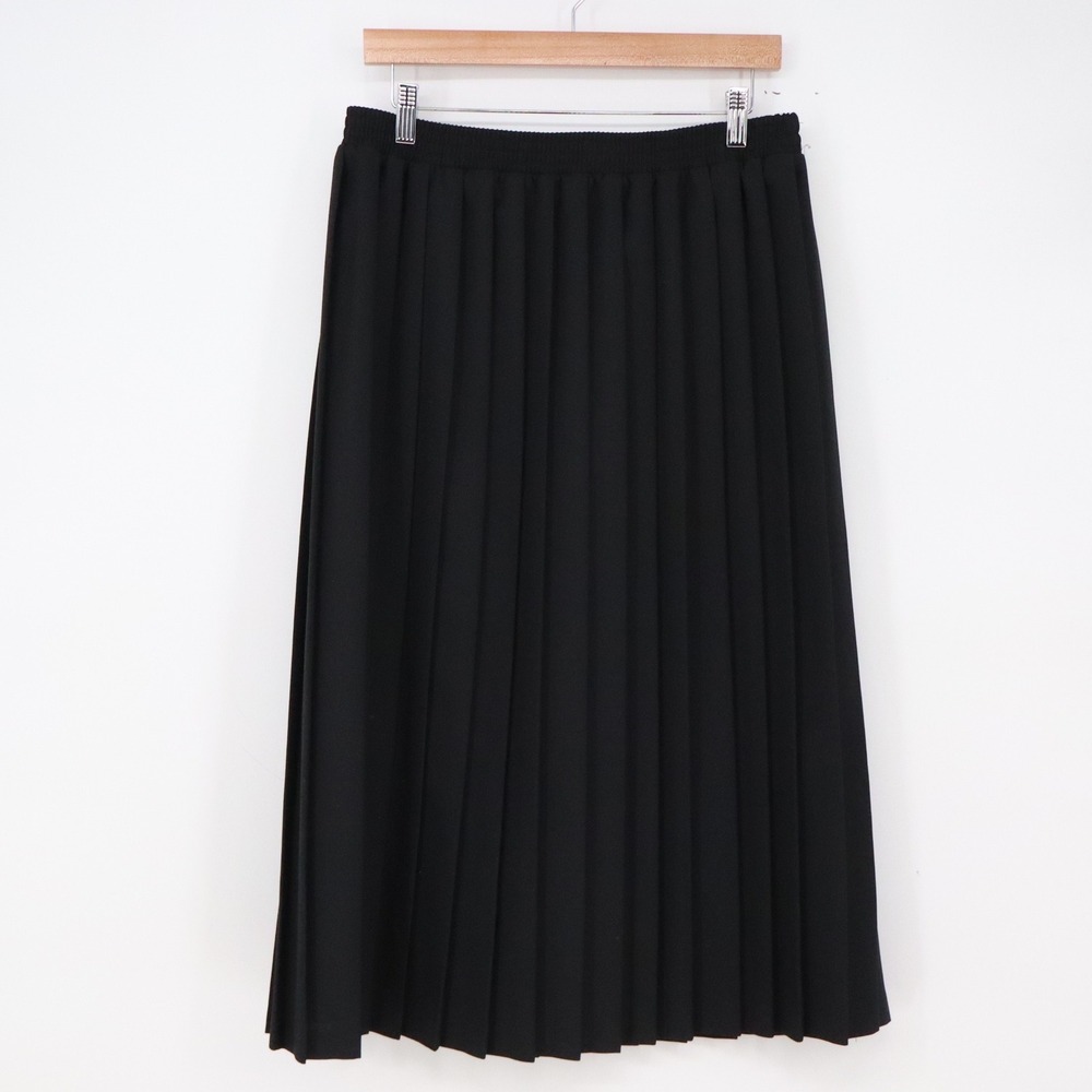 Cape Cod Sportswear Skirt Womens 18 Pleated Midi Black Elastic Waist Excellent